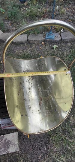 Vintage Brass Metal Handled Basket
