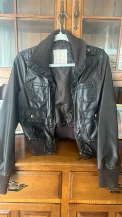 Chocolate Brown Faux Leather Jacket 