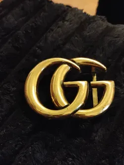 Gucci Double G Marmont Belt Buckle - Authentic -  Antique Gold 0.8"