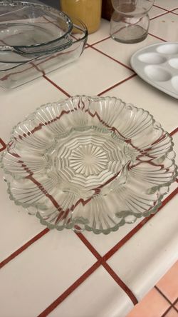 Glass Deviled-Egg Serving Plate