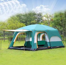 Camping Family Tent Easy Set Up Camping Tent Lightweight Backpack Tent is Waterproof Hiking and Mountain Travel Color:Green,Size:15ft*10ft