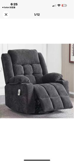 New in box Ketaiyou Power Swivel Rocker Recliner C hair for Adults with Massage and Heat