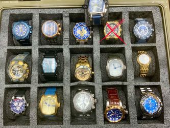 SPECIAL !!! Like New Invicta Watch Collection Sale Each Wristwatch Timepiece Luxury Fashion Brand Stainless Steel Genuine Leather Date Dial Band