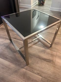 Chrome Glass Accent/Side Table