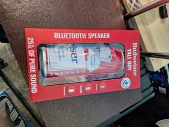 Budweiser  BLUETOOTH TALL CAN Speaker . BRAND NEW. 
