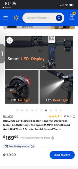 Electric Scooter Black and Orange