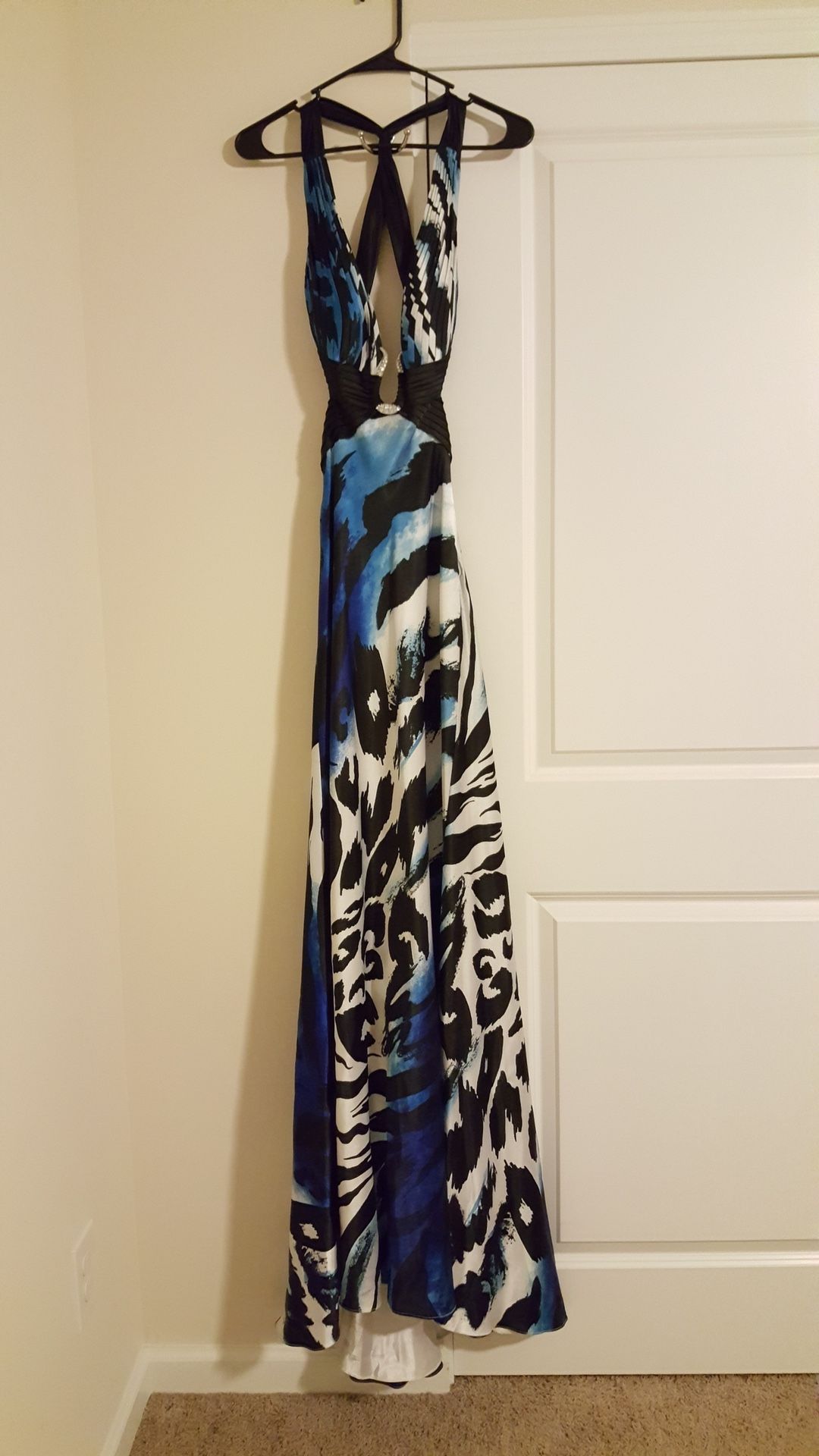 Cache Blue Black Maxi Dress 4