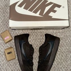 Nike Jordan 1 Og Travis Scott Low “Velvet Brown” Size 10❤️‍🔥 (VNDS/Worn1x) ‼️