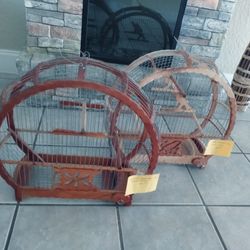 BIRD CAGE WOOD & WIRE (CANARY)