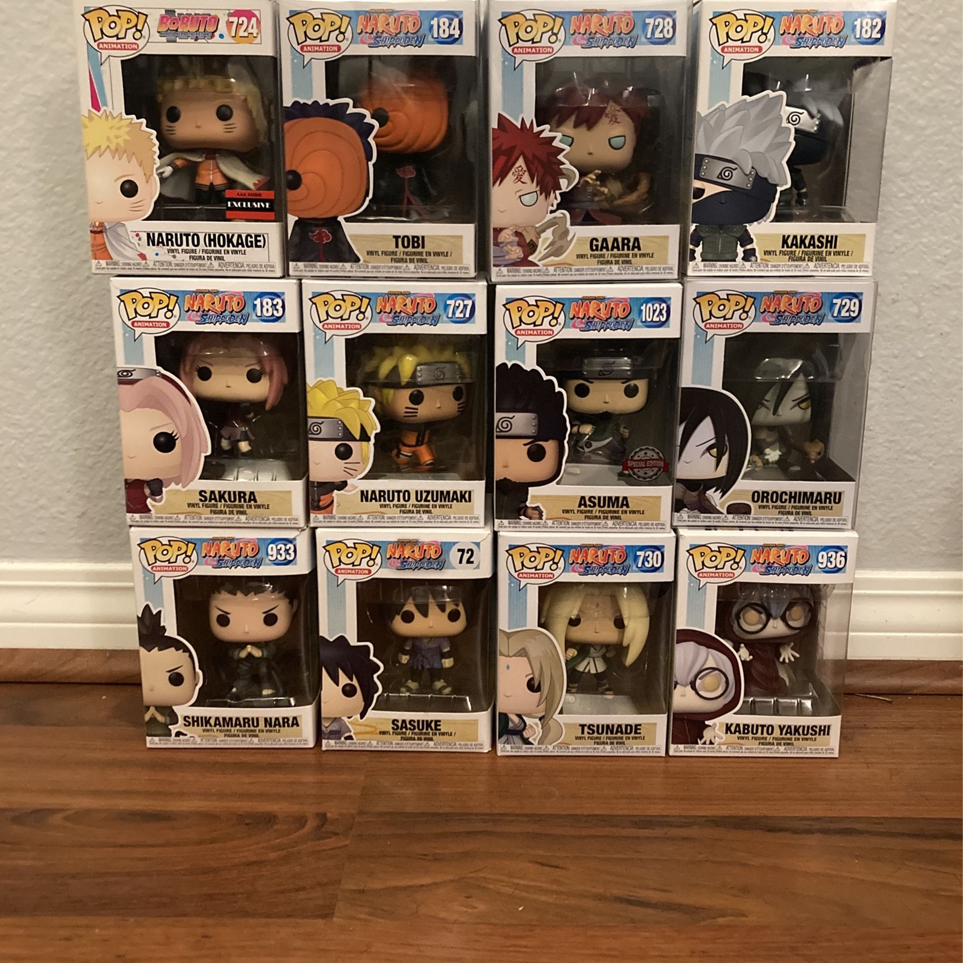 12 Naruto Funko Pops