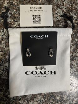 Coach Earrings  Dangle With Crystals