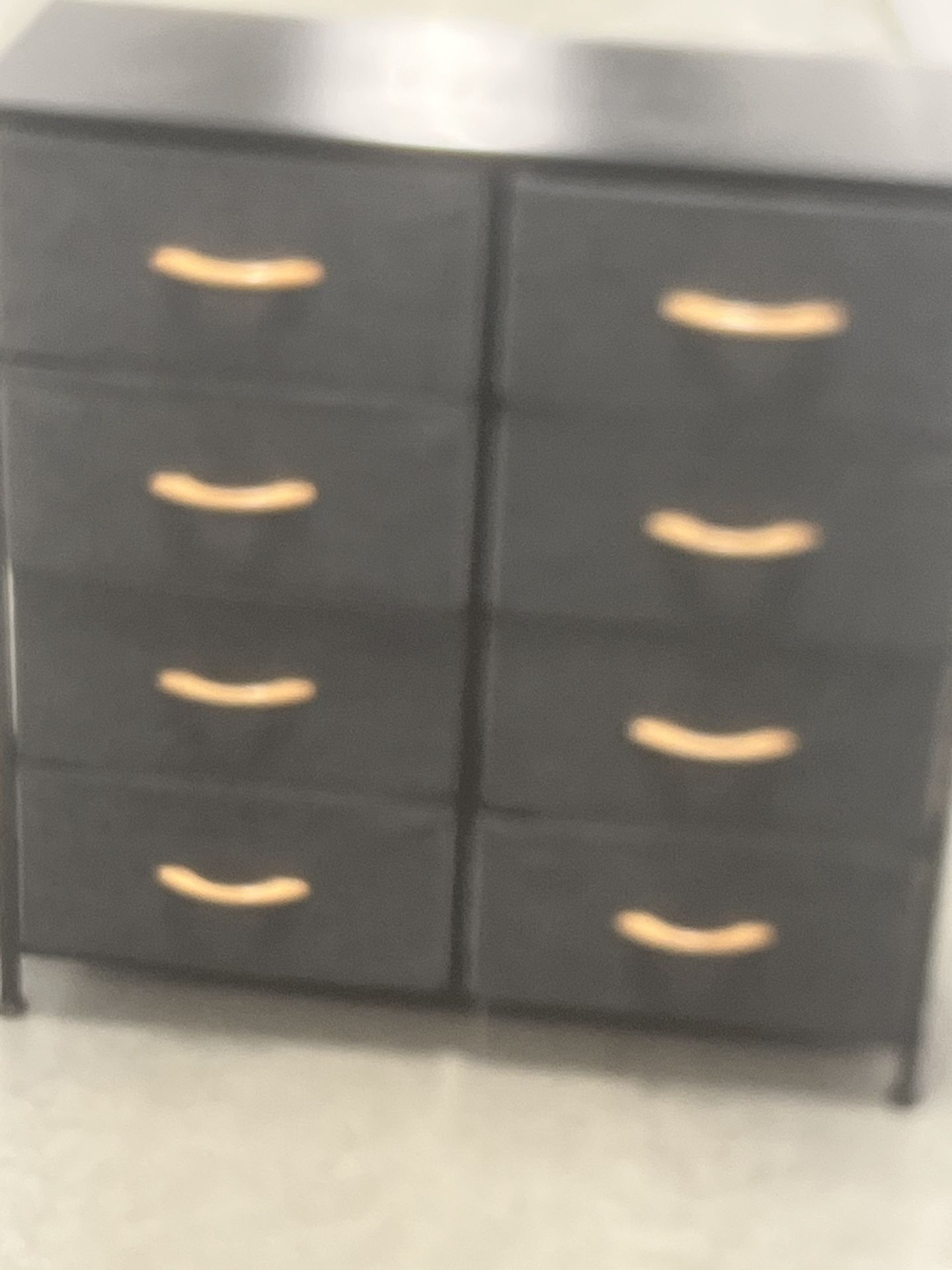 Fithood 4-Tier Wide Drawer Dresser, Storage Unit with 8 Easy Pull Fabric Drawers and Metal Frame, Wooden Tabletop for Closets, Nursery, Dorm Room, Hal