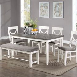 Dining Table Set With Bench 