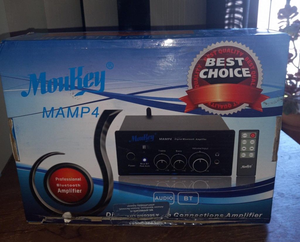 Moukey MAMP4 Black Professional Digital Bluetooth Remote Control Power Amplifier