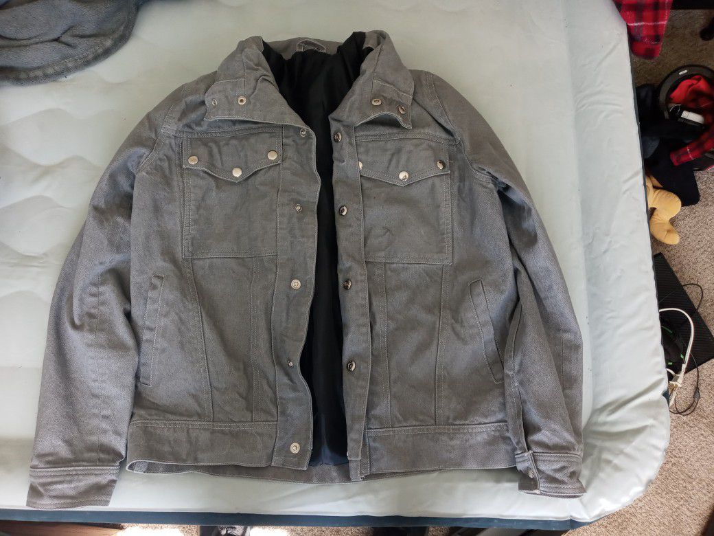 Grey Button Up Jean Jacket