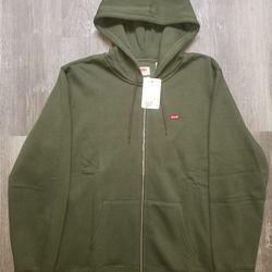 Mens Levi Zip Up Hoodie Size Large 