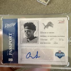 Amon Ra St Brown Auto Rookie