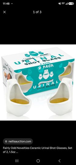 New Sealed – KUCHEY Urinal Shot Glasses Set (2-Pack), Gag Gift