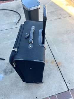 Black Soft-Side Rolling Carry-On Luggage
