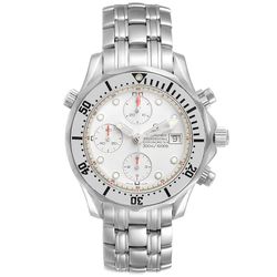 Men's Omega 42mm Seamaster Diver 300 M Stainless Steel Watch with White Dial and Rotating Bezel. (Pre-Owned 2598.20.00)