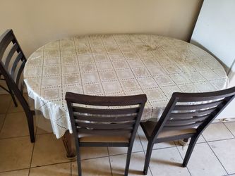 Dining table and chairs
