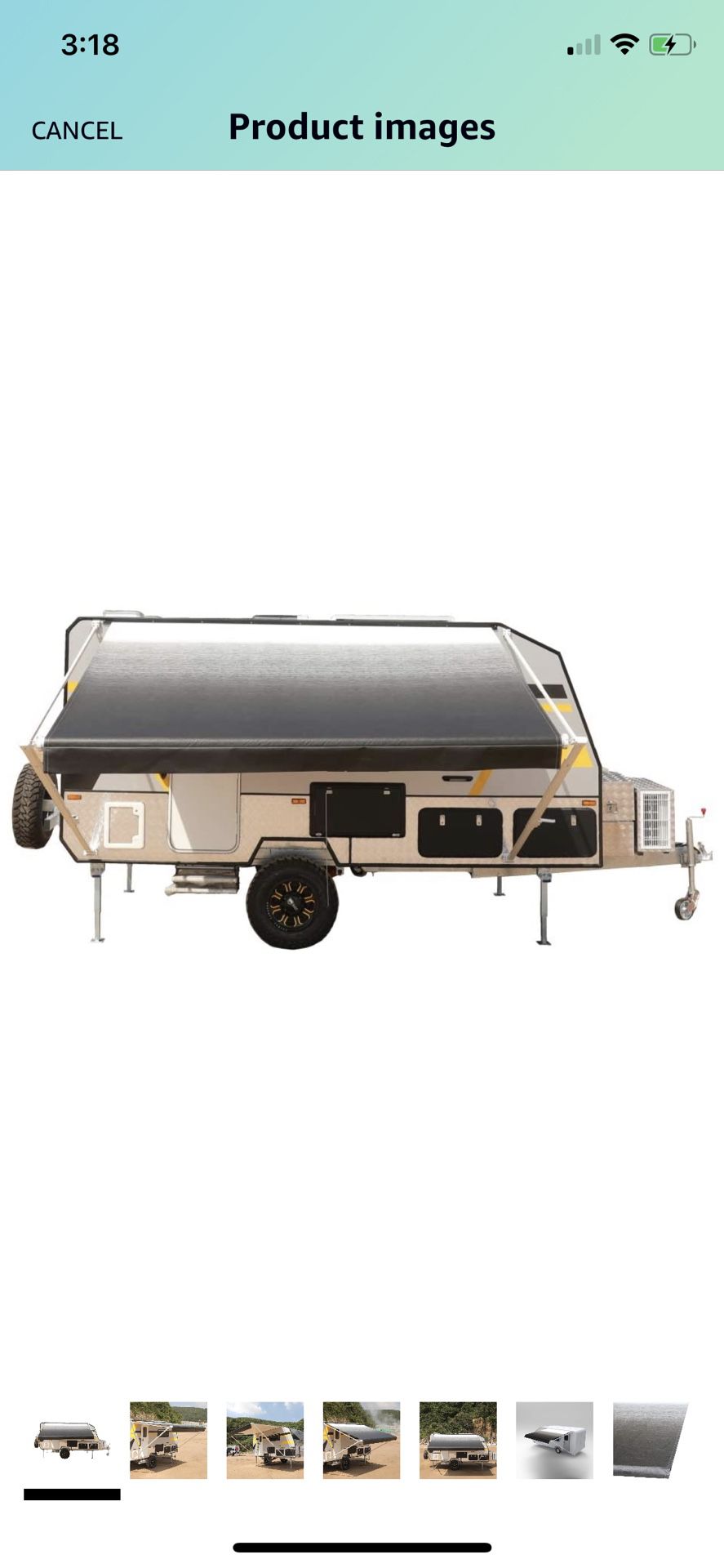 ALEKO Manual Retractable RV Trailer Awning for Home or Camper- 13x8 Ft - Black Fade
