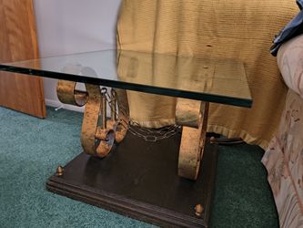3/4 inch beveled glass top end tables