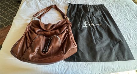 B Makowsky brown leather purse