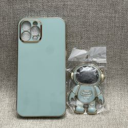 iPhone Case with Astronaut Shaped Stand - Tortoise
