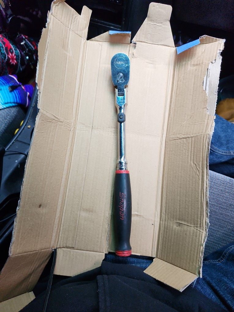 Snap-On Swivel Head Ratchet W/ Soft Grip Handle 