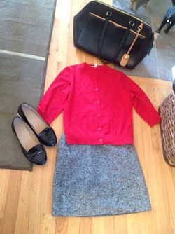 Eileen Fisher Red Cardigan Sz Small