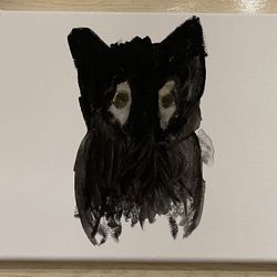 Abstract Black Cat Art Painting