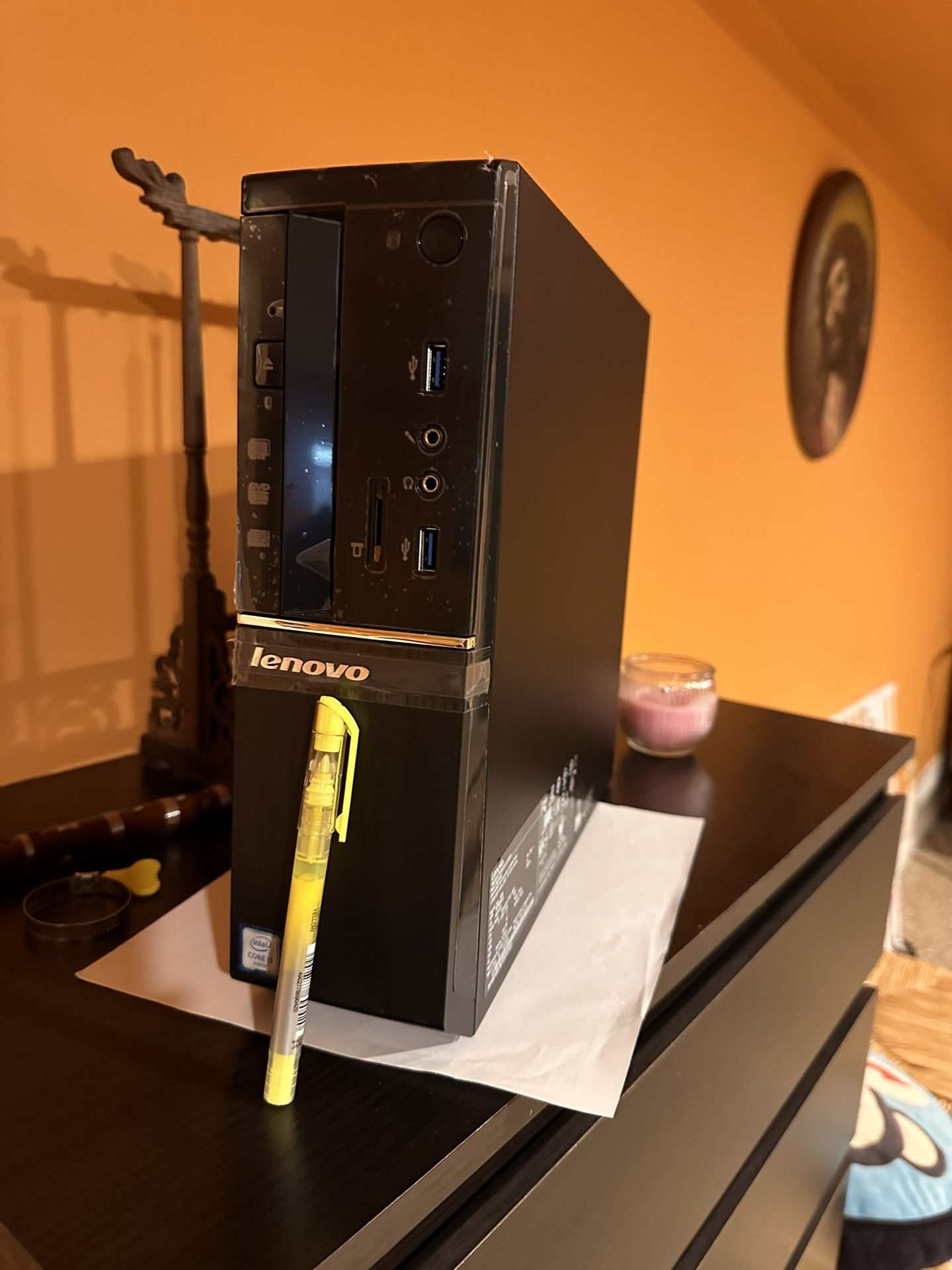 Lenovo desktop With  Two 22 Monitors