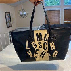 Love Moschino tote bag Large 2 Tone Black & Biege