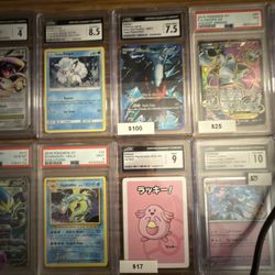 12 POKEMON SLABS - Shadowless, Vintage Ex, & Gem Mint 10’s