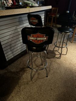 Harley Davidson 2x Collector Bar Stool