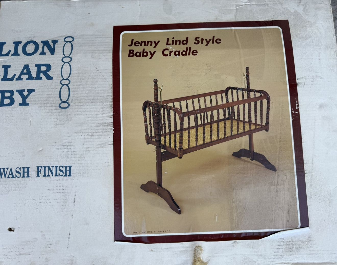 Vintage Jenny Lind baby cradle