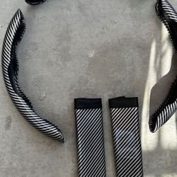 Carbon Fiber Steering Wheel Seat Belt Cover