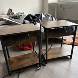 Nightstands with usb and outlet ports