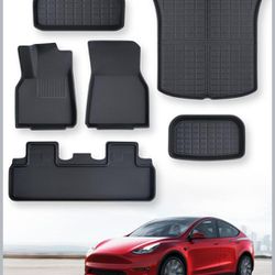 TAPTES Tesla All-Weather Floor Mats Model Y 2021 2022 Accessories Custom  Fit TPE Car Floor Liners 