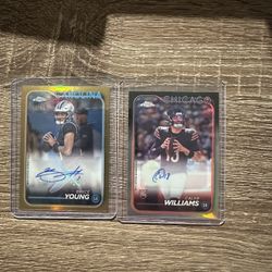 Signed Caleb Williams and Bryce Young Cards
