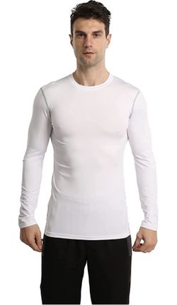 LANBAOSI Long Sleeve Compression Shirts for Men 3 Pack Dry Fit