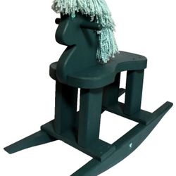 Vintage Handmade Solid Wood Rocking Horse Full Size Large 32"x27"