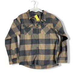 New RSQ Collective Flannel Casual Button-Down Shirt Size XL Plaid YOUTH?