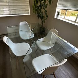 Tempered Glass Dining Table - $250