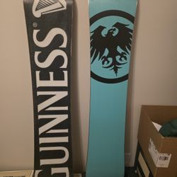 Guinness Snowboard.. Breckenridge Never Summer Board.. $300 Each Or $500 For Both..