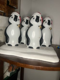 4 Tabletop Penguin  Blow Mold