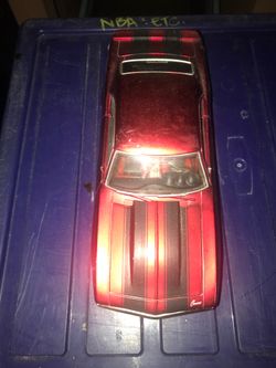 1969 CHEVY CAMARO BURGUNDY WITH  BLACK STRIPE 1/24 DIECAST