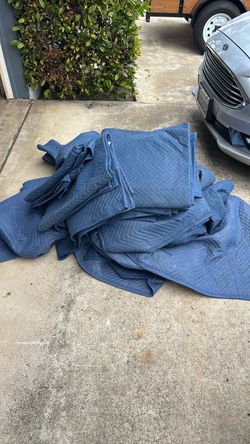Blue Moving Blankets Lot
