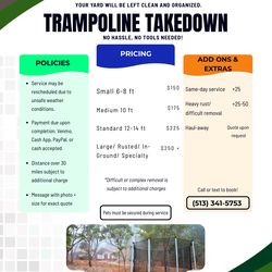 Trampoline Takedown & Removal Service (Fast & Affordable)